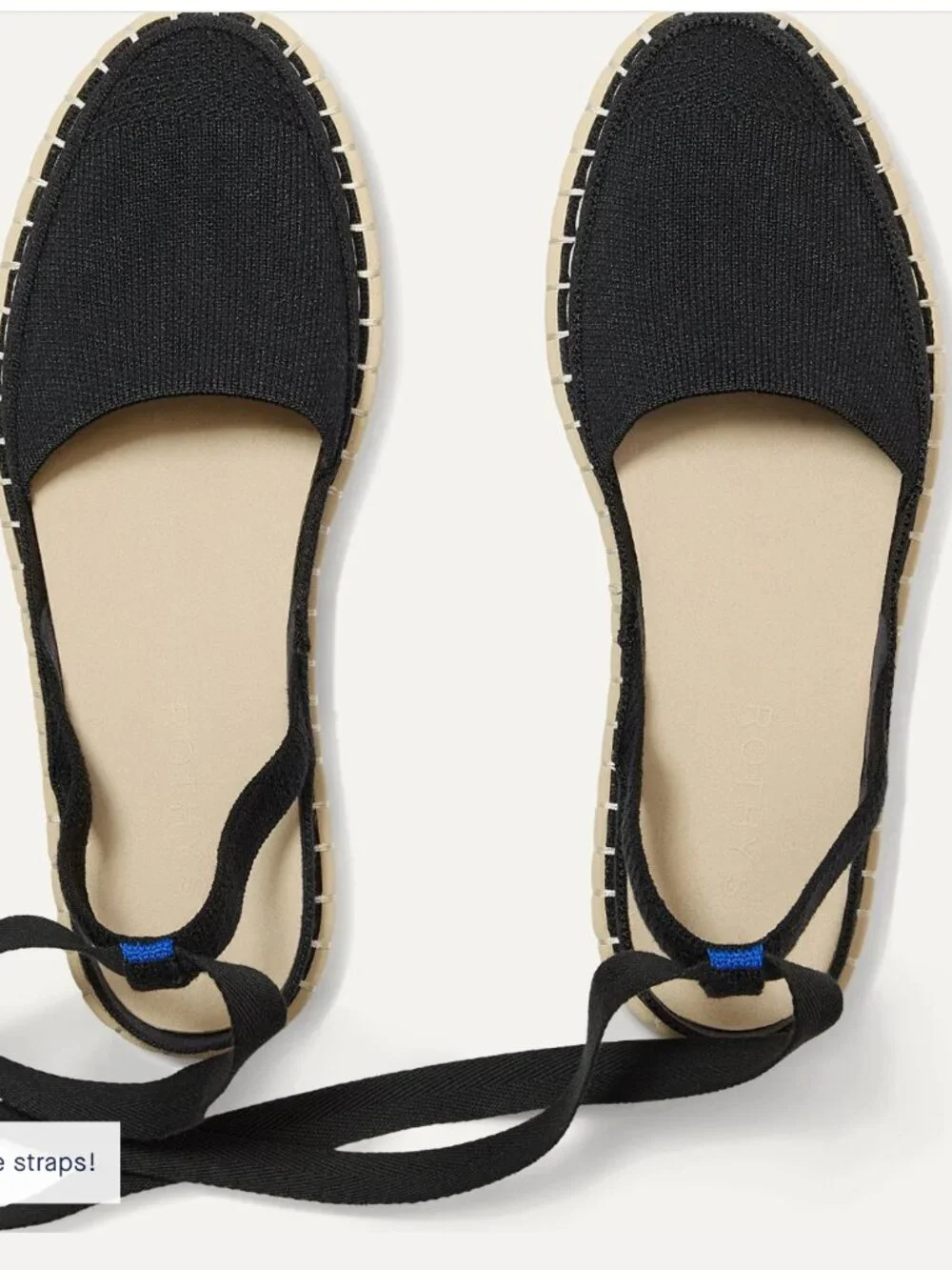 Rothy's The D'Orsay Espadrille, never worn -- 10, black